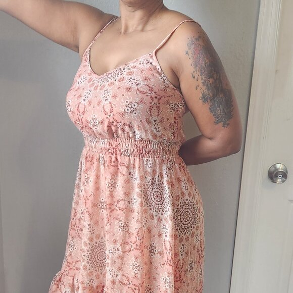 Brown Printed Summer Dress - Picture 5 of 10